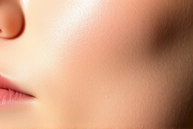 Close-up of healthy, smooth skin texture.